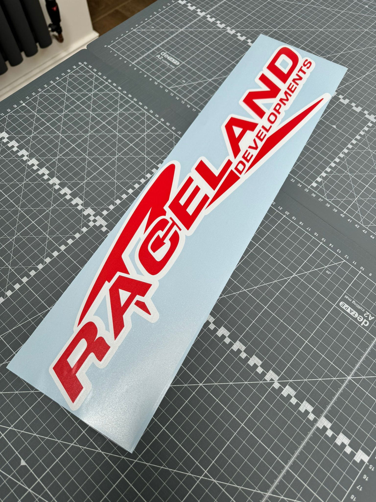 Large Raceland Window Sticker