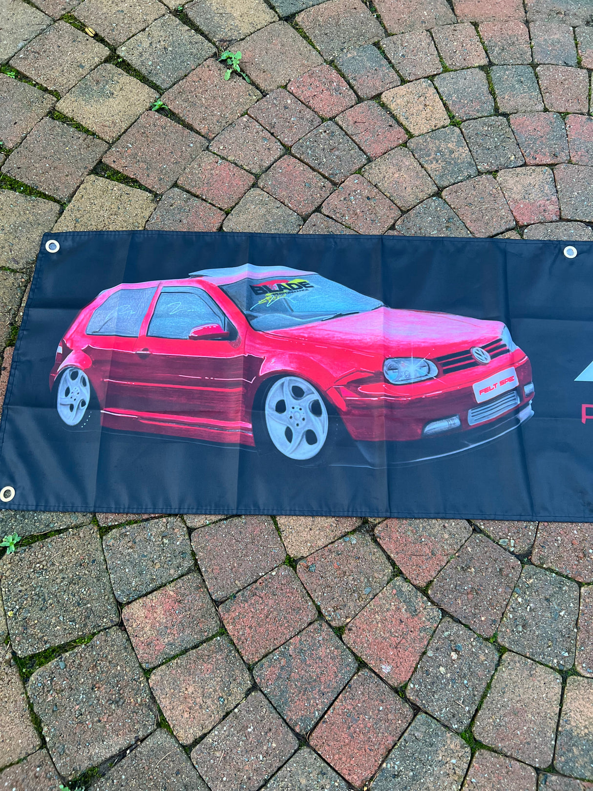 Red Mk4 Golf Banner